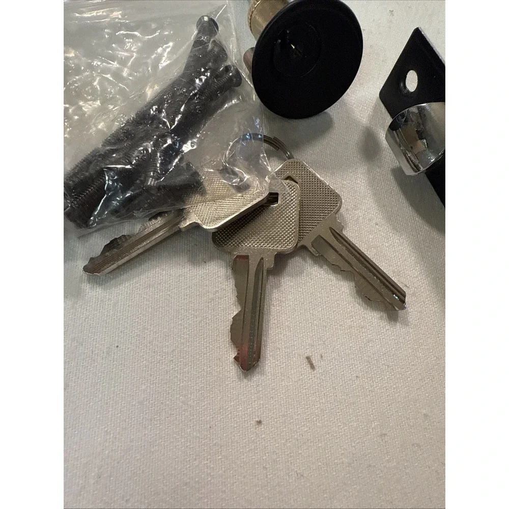 Azdele Matte‎ Black Front Door Handle Set with Reversible Lever Exterior Door